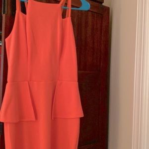 Womens Junior M, Peplum Dress with Pencil fit and Back Strap Design and Zipper